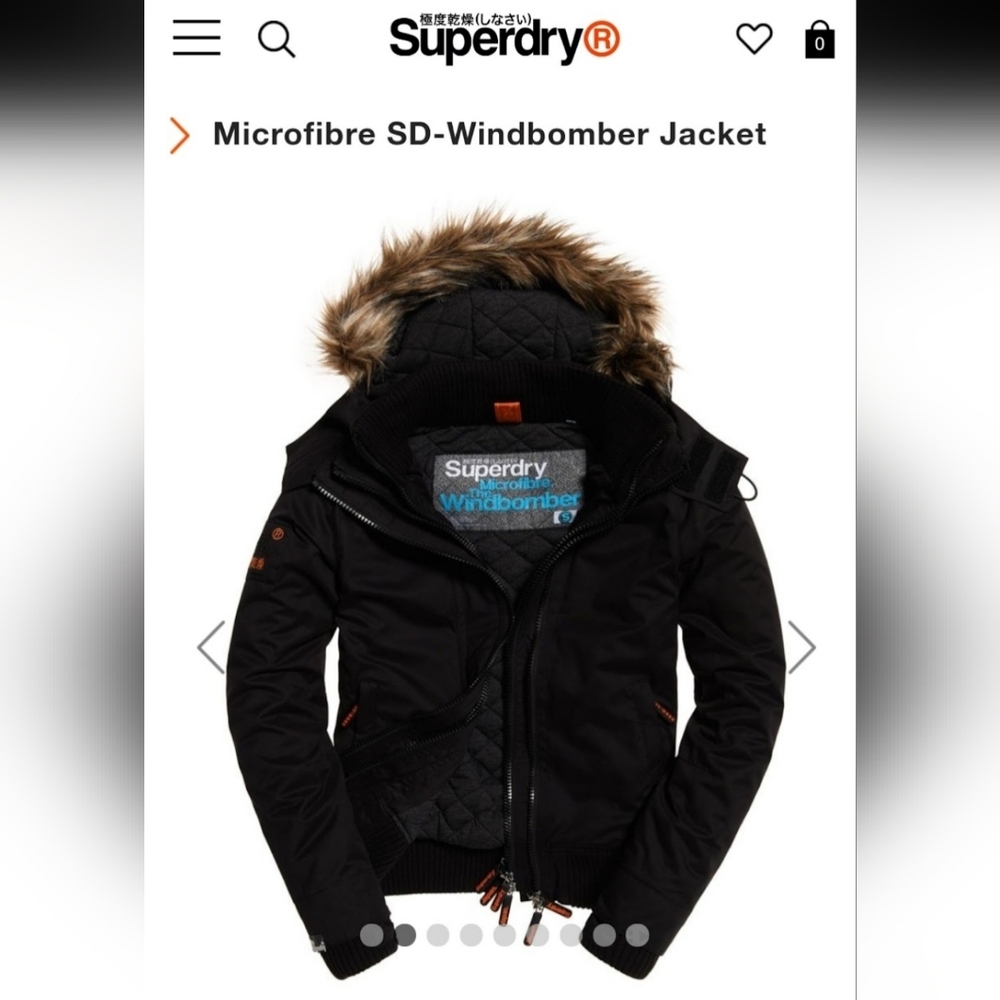 Superdry Charcoal Windbomber Jacket